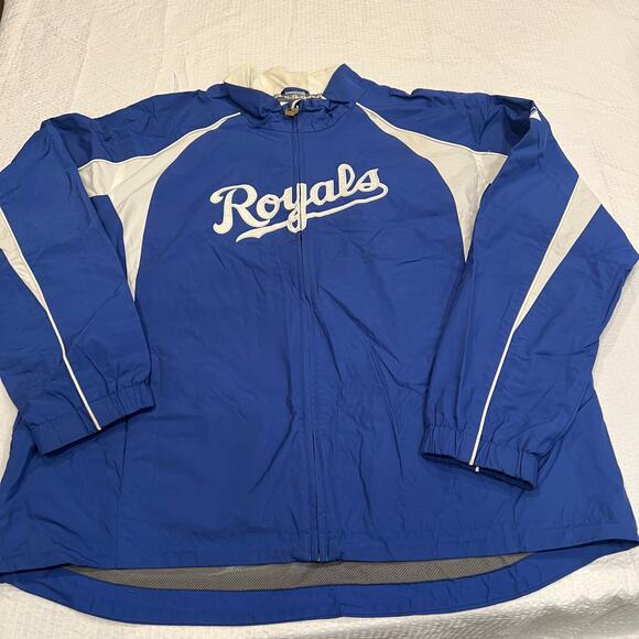 Vintage Kansas City royals jacket blue and white men XL - Picture 1 of 11